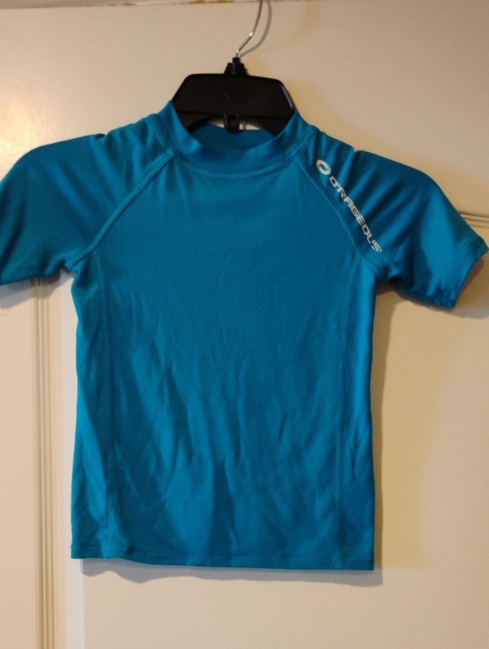 O'Rageousl Kids Short Sleeve Rashguard in Teal Blue